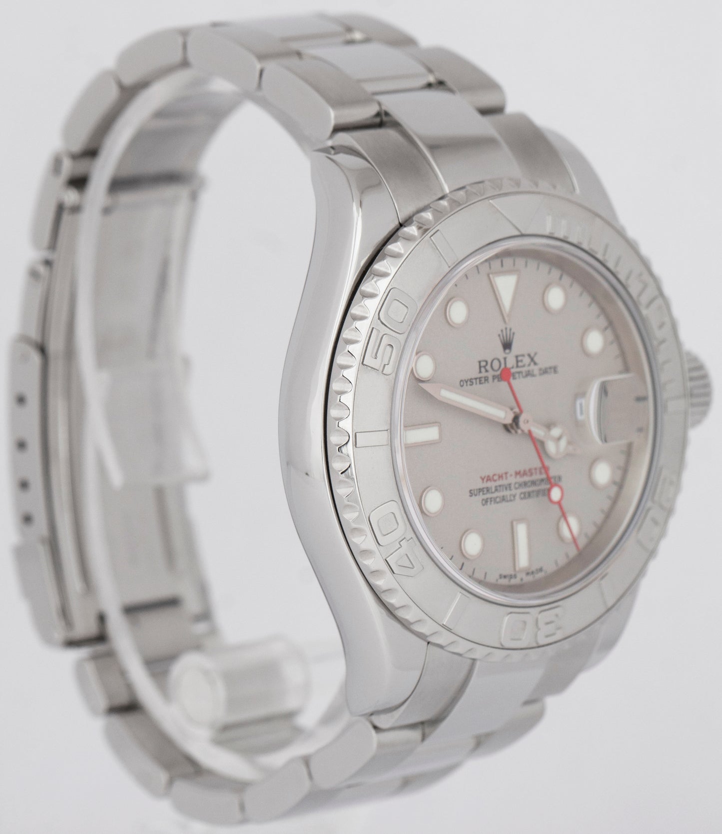 MINT PAPERS Rolex Yacht-Master Stainless Steel PLATINUM 40mm Watch 16622 BOX