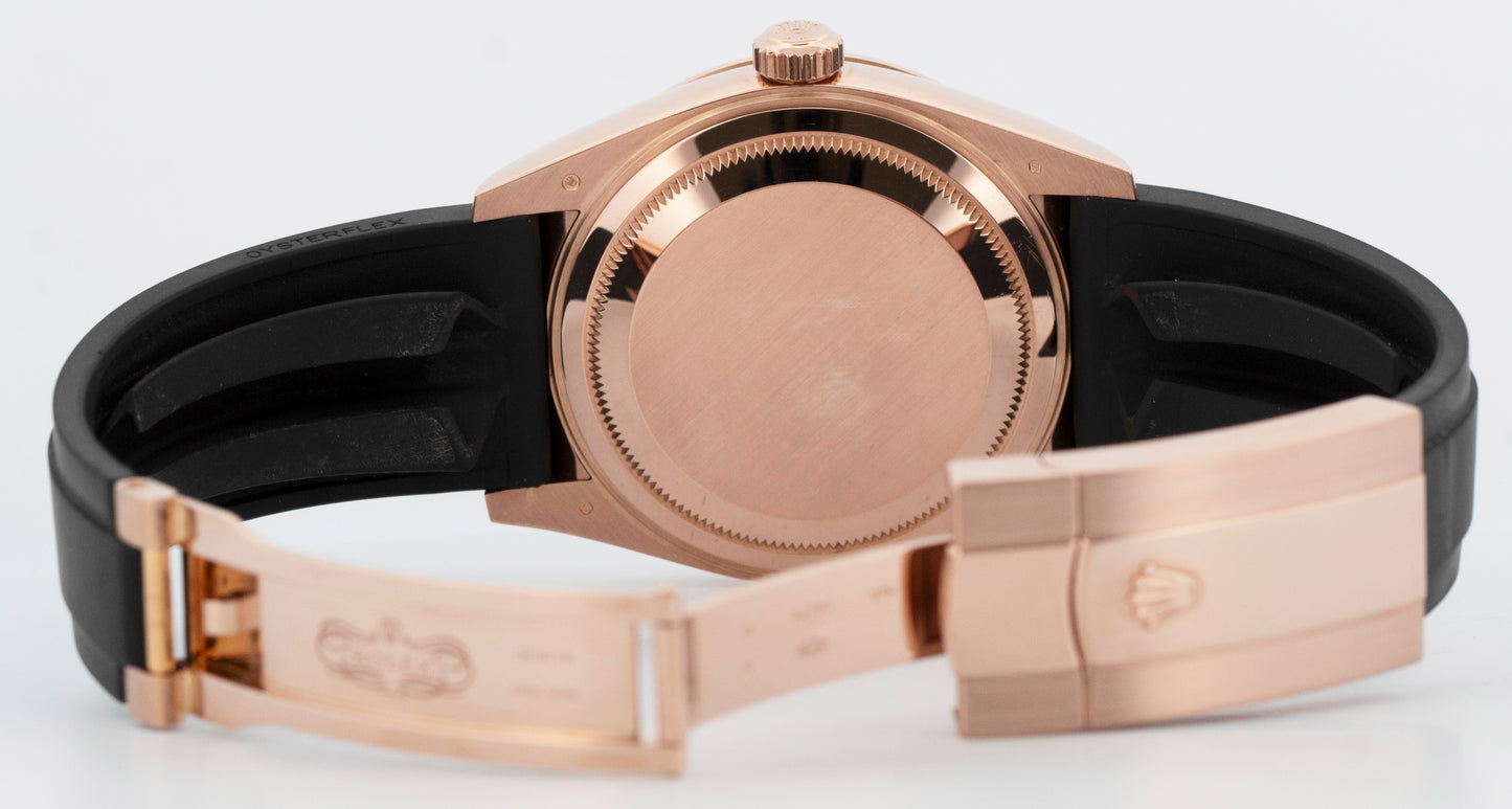 PAPERS Rolex Sky-Dweller 336235 Chocolate Oysterflex 18K Rose Gold Watch BOX