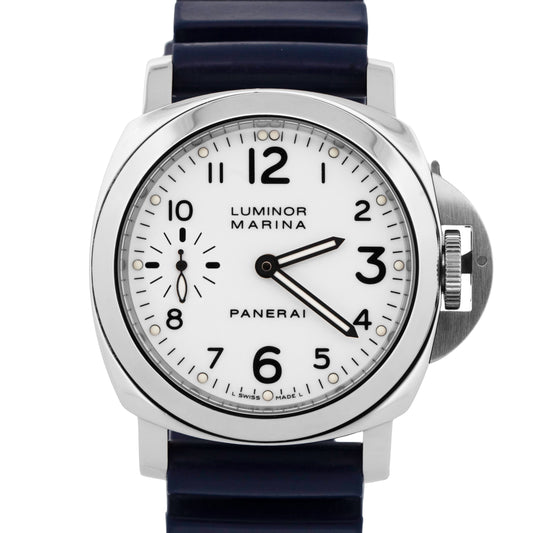 Panerai PAM 113 Luminor Marina White Stainless Steel Manual Watch 44mm PAM00113