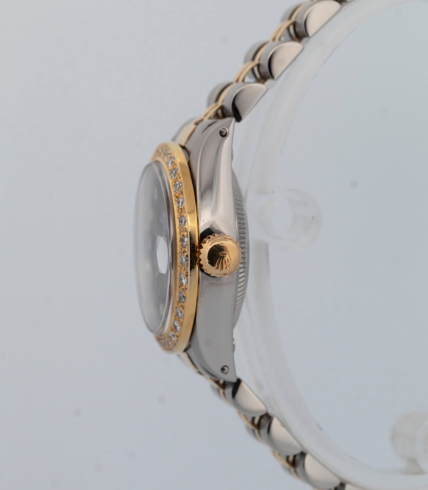 Ladies Rolex DateJust 26mm Black DIAMOND Two-Tone 18K Gold Steel JUBILEE 6917