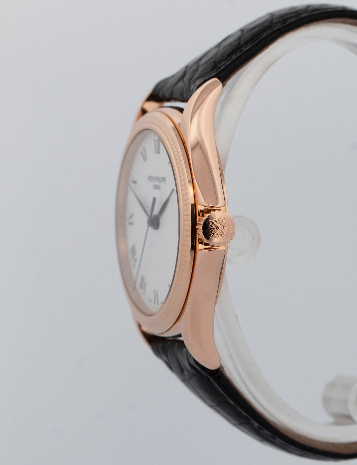 PAPERS Patek Philippe Calatrava 18K Rose Gold White Automatic 37mm 5117R BOX