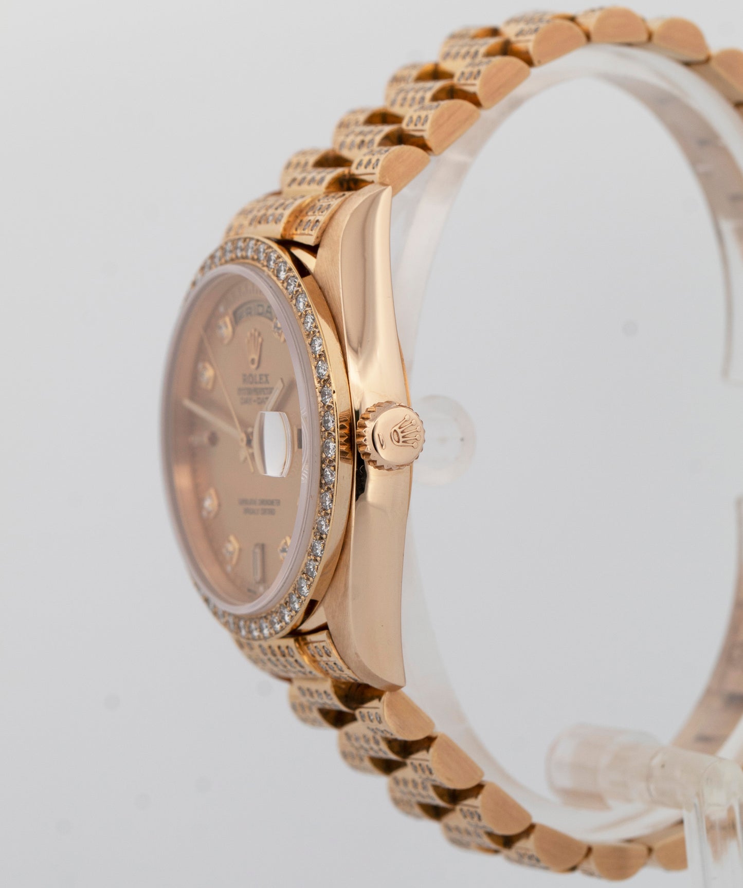 Rolex Day-Date President CHAMPAGNE DIAMOND 36mm 18K Yellow Gold Watch 18238