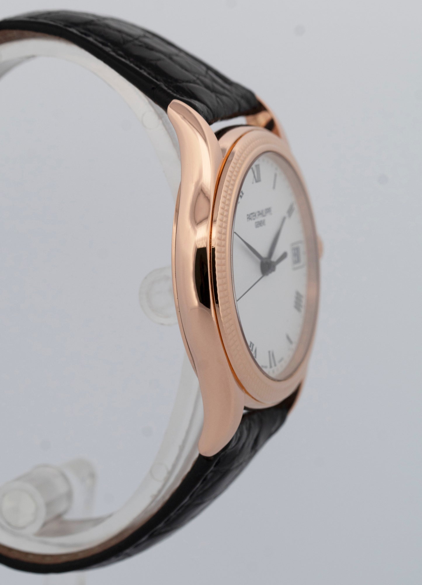 PAPERS Patek Philippe Calatrava 18K Rose Gold White Automatic 37mm 5117R BOX