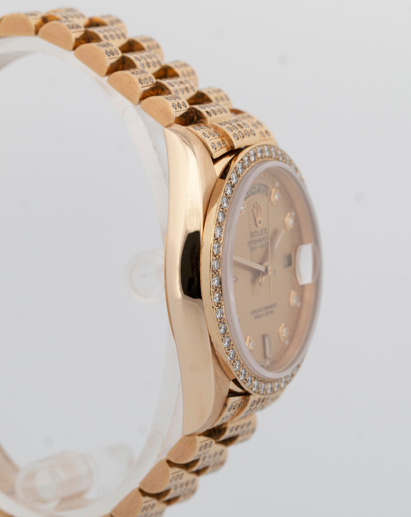 Rolex Day-Date President CHAMPAGNE DIAMOND 36mm 18K Yellow Gold Watch 18238