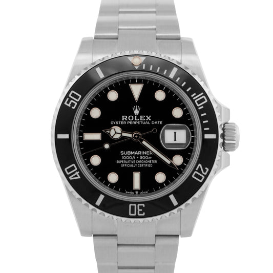 NEW PAPERS Rolex Submariner 41mm Date Stainless Steel Ceramic 126610 LN BOX