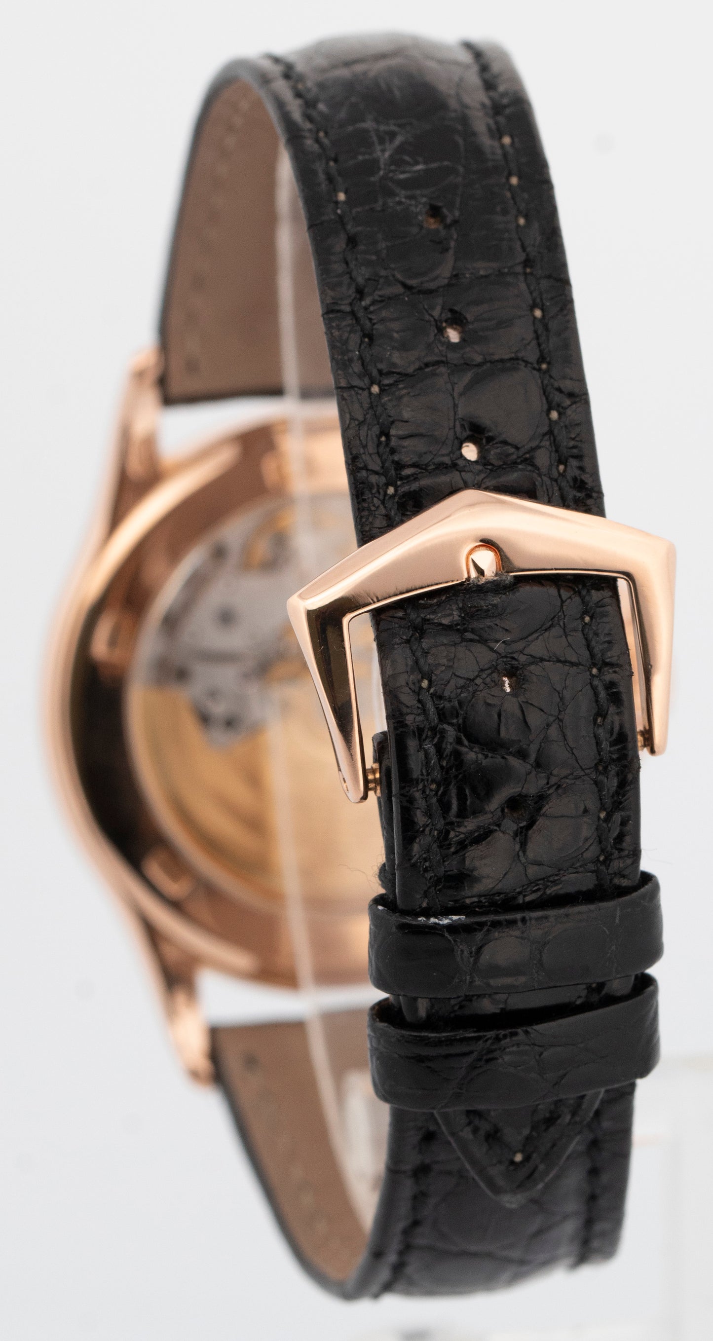 PAPERS Patek Philippe Calatrava 18K Rose Gold White Automatic 37mm 5117R BOX