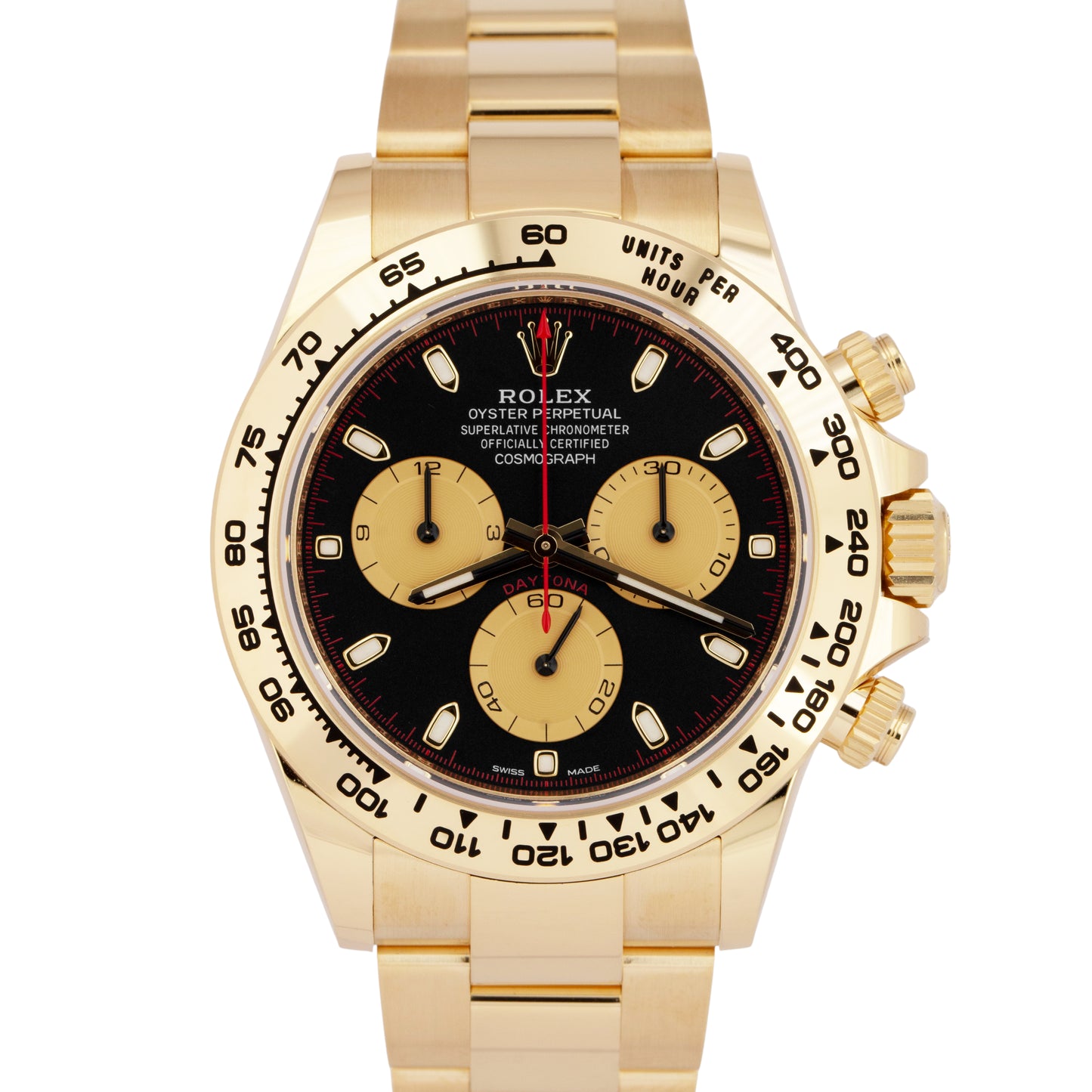 NEW PAPERS Rolex Daytona Black Paul NEWMAN 40mm 18K Yellow Gold Watch 116508 BOX