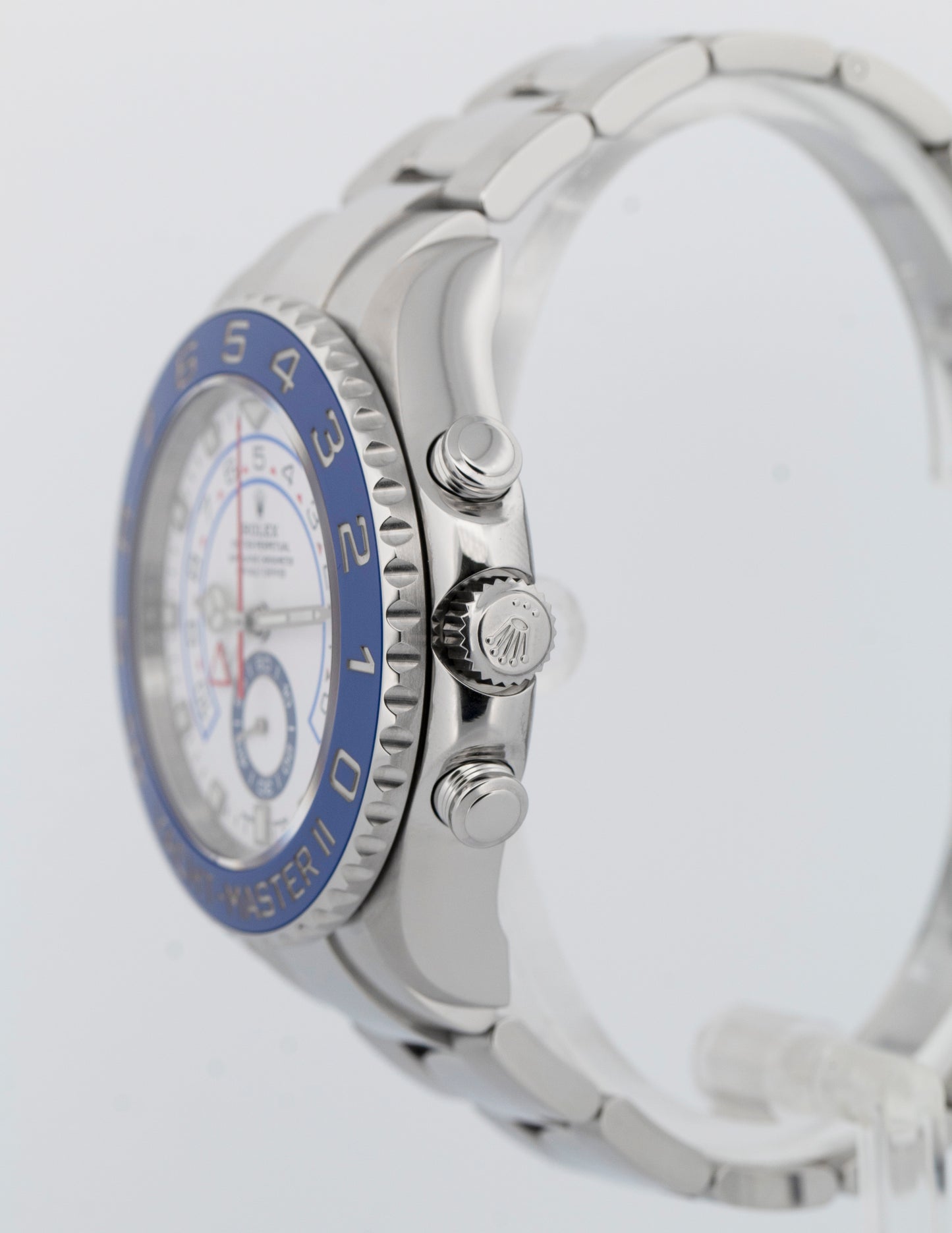 2022 PAPERS Rolex Yacht-Master II NEW HANDS 44mm Blue 116680 Stainless Watch BOX