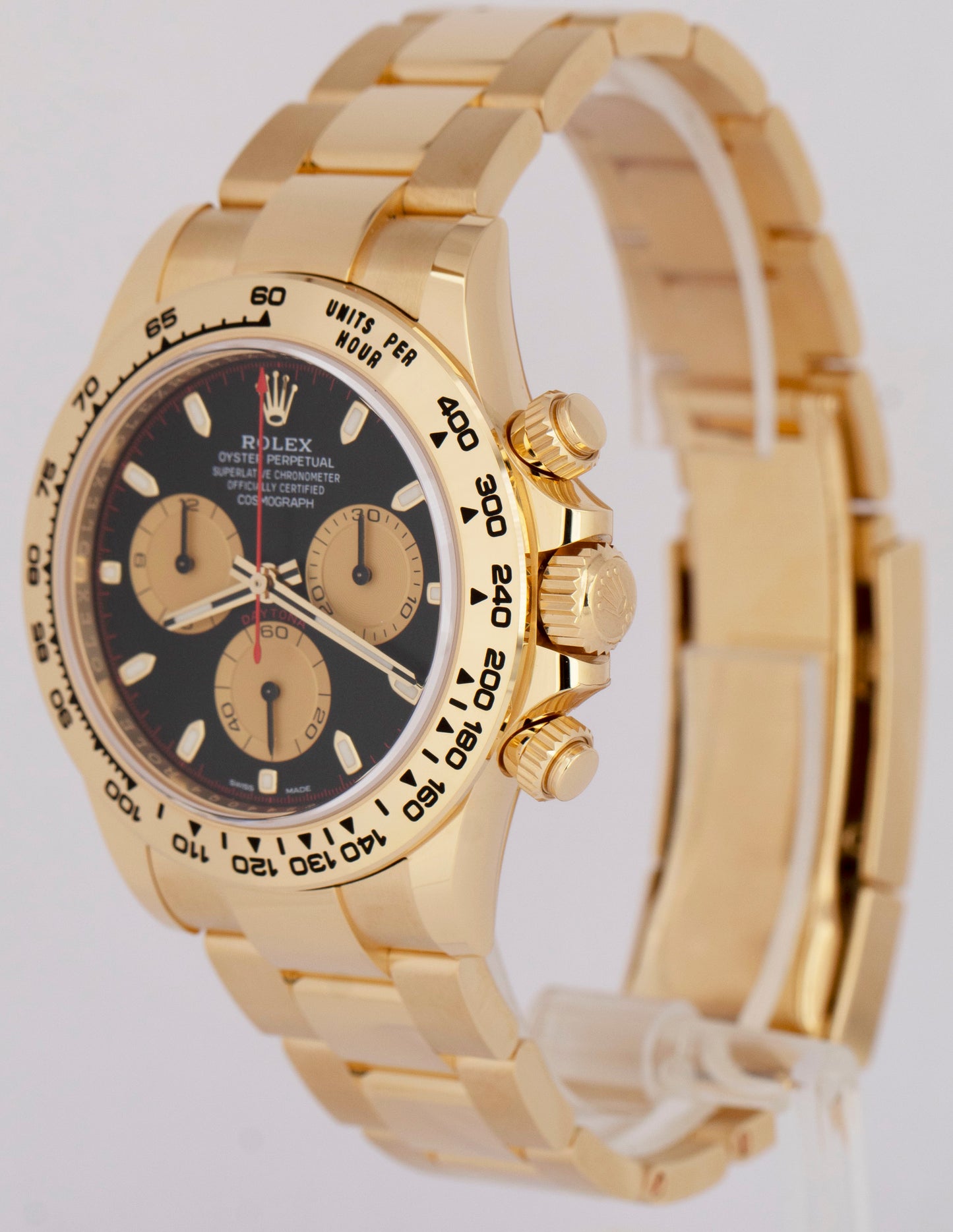 NEW PAPERS Rolex Daytona Black Paul NEWMAN 40mm 18K Yellow Gold Watch 116508 BOX
