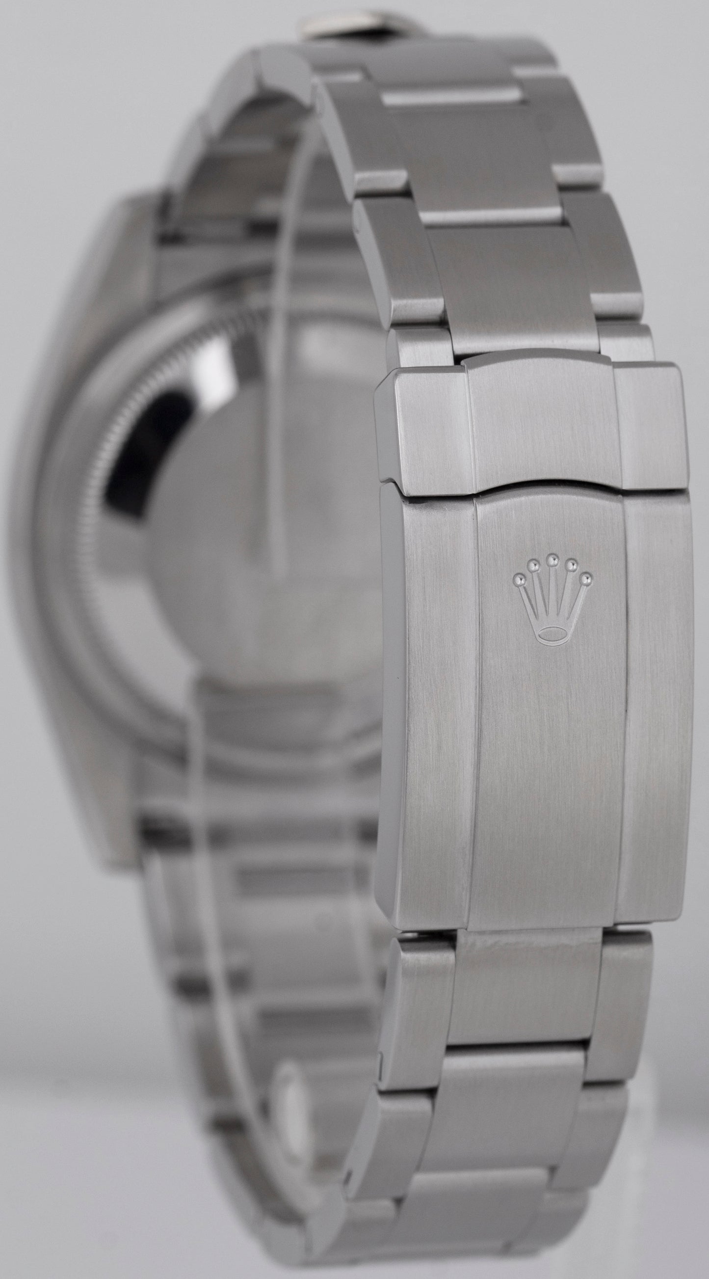 MINT 2018 PAPERS Rolex Oyster Perpetual 36mm Gray DOMINO Steel Watch 116000 BOX