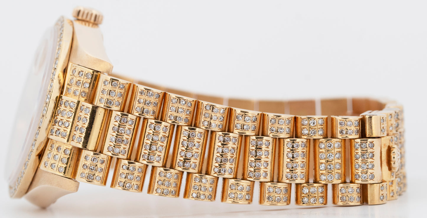 Rolex Day-Date President CHAMPAGNE DIAMOND 36mm 18K Yellow Gold Watch 18238