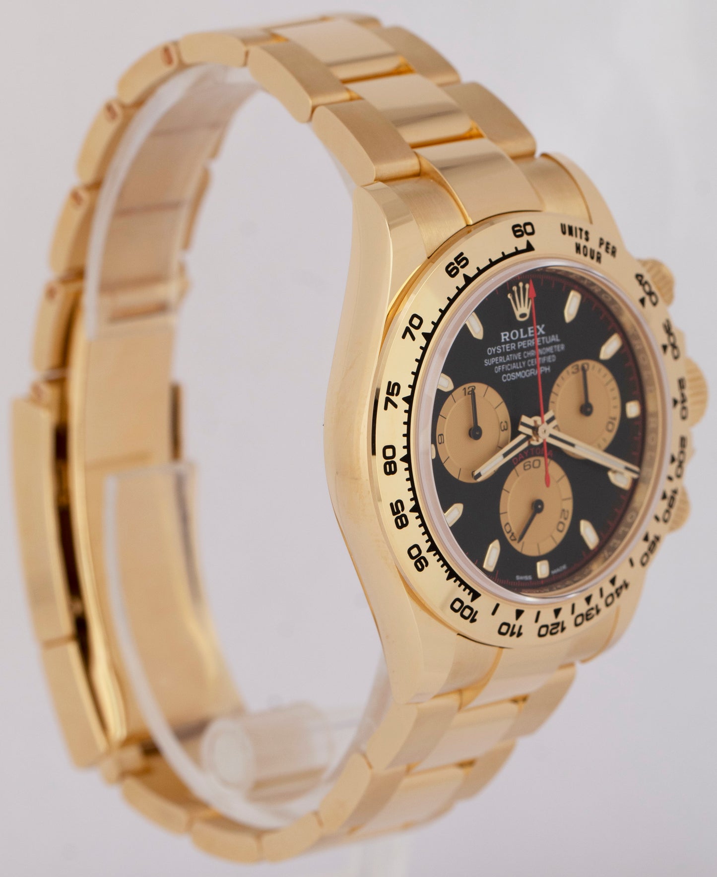 NEW PAPERS Rolex Daytona Black Paul NEWMAN 40mm 18K Yellow Gold Watch 116508 BOX