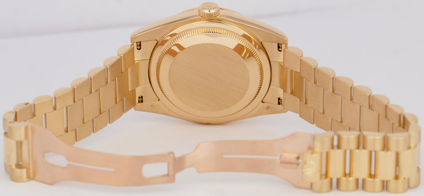 MINT Rolex Day-Date President White Roman 18K Yellow Gold 36mm Watch 118238