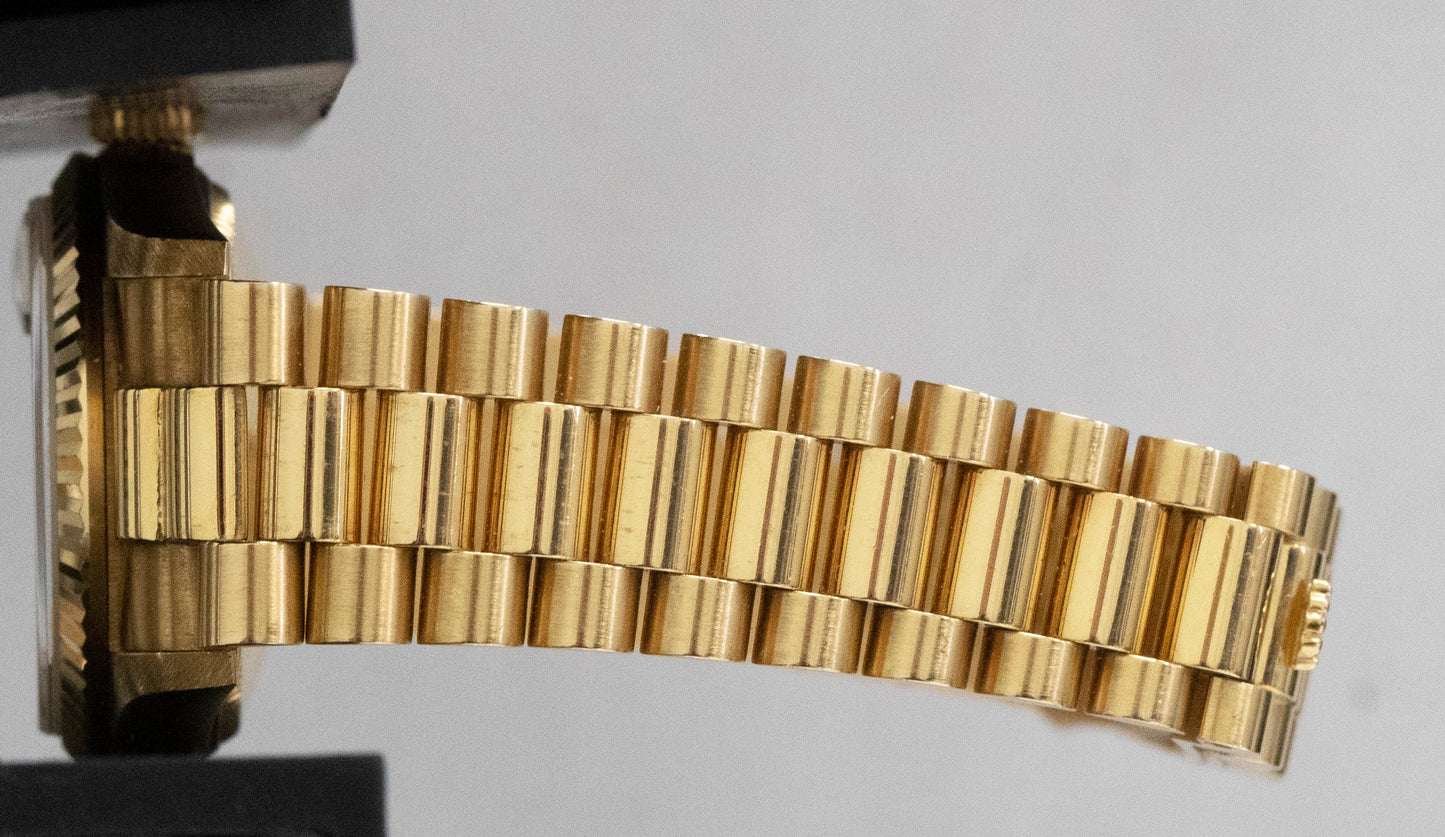 PAPERS Rolex DateJust President 31mm Champagne 18K Yellow Gold 68278 Watch BOX