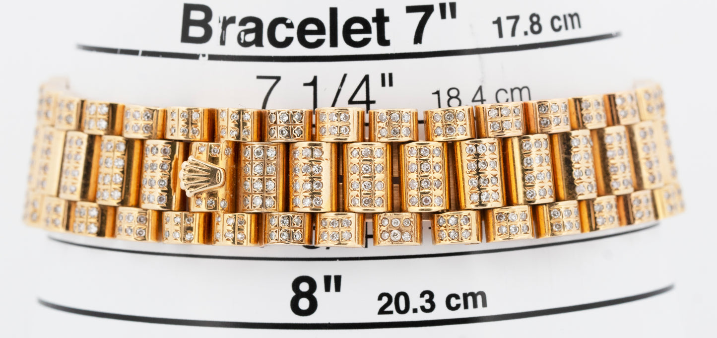 Rolex Day-Date President CHAMPAGNE DIAMOND 36mm 18K Yellow Gold Watch 18238