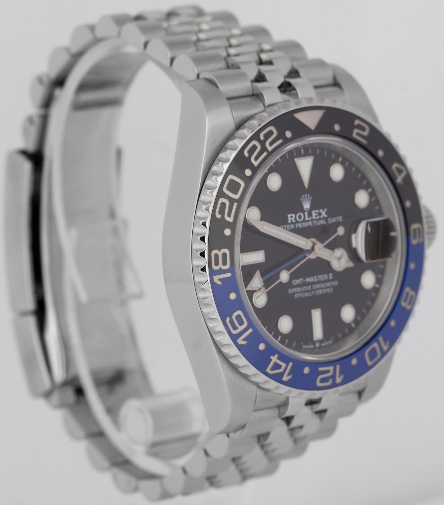 MINT PAPERS Rolex GMT-Master II BATGIRL Blue 40mm JUBILEE Watch 126710 BLNR BOX