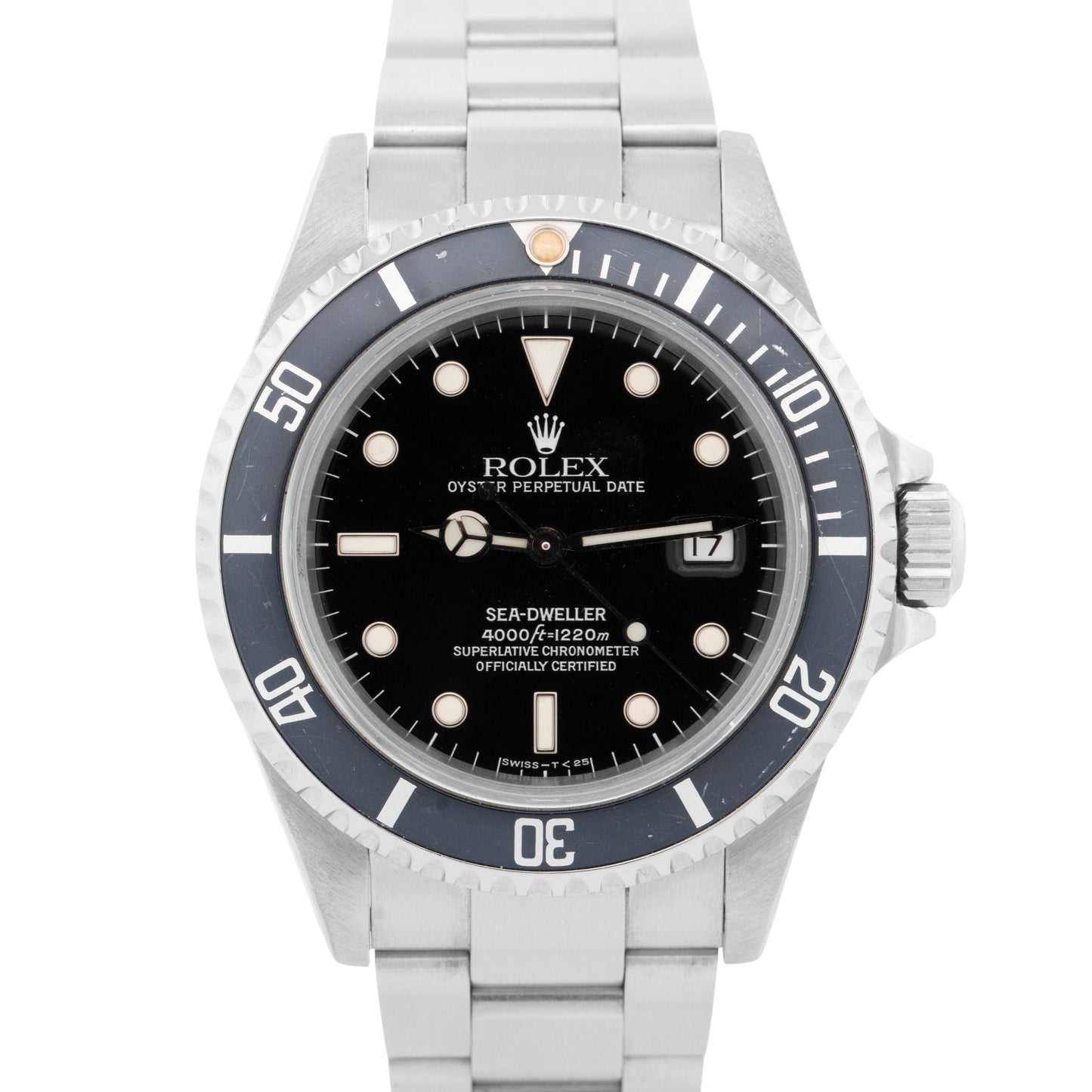 PAPERS UNPOLISHED Rolex Sea-Dweller 40mm BLACK Steel Date Watch 16600 BOX