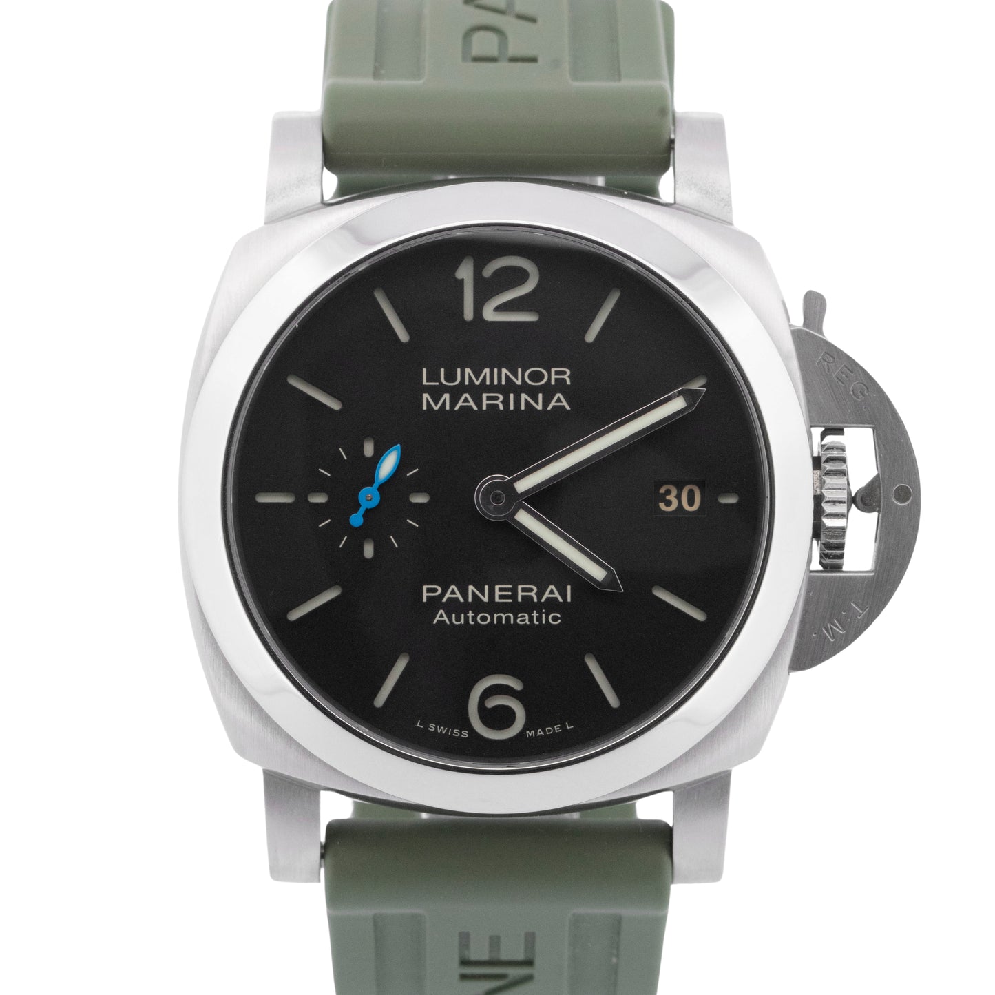 PAPERS Panerai Luminor Marina Quaranta Steel 40mm Black Watch PAM01372 BOX