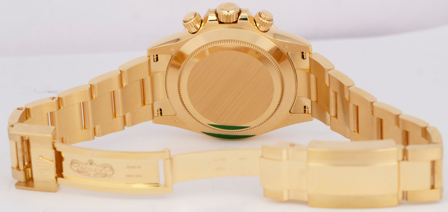 NEW PAPERS Rolex Daytona Black Paul NEWMAN 40mm 18K Yellow Gold Watch 116508 BOX