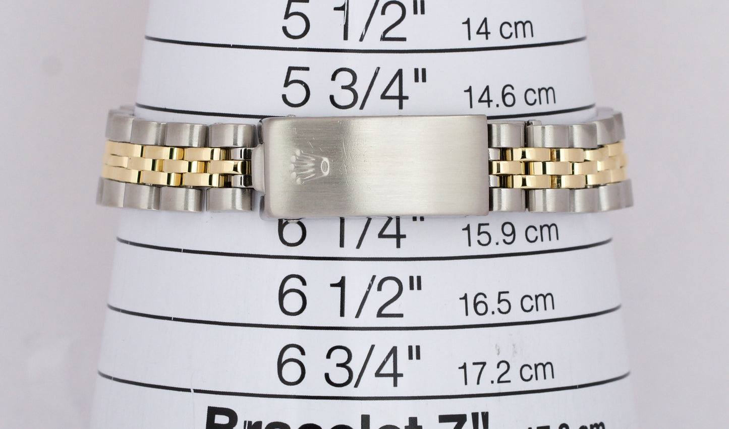 1979 Rolex Date 26mm CHAMPAGNE 18K Yellow Gold Steel Fluted JUBILEE 6917 Watch