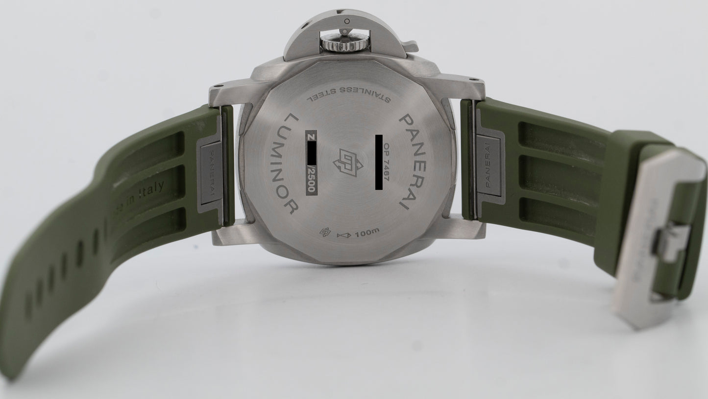 PAPERS Panerai Luminor Marina Quaranta Steel 40mm Black Watch PAM01372 BOX
