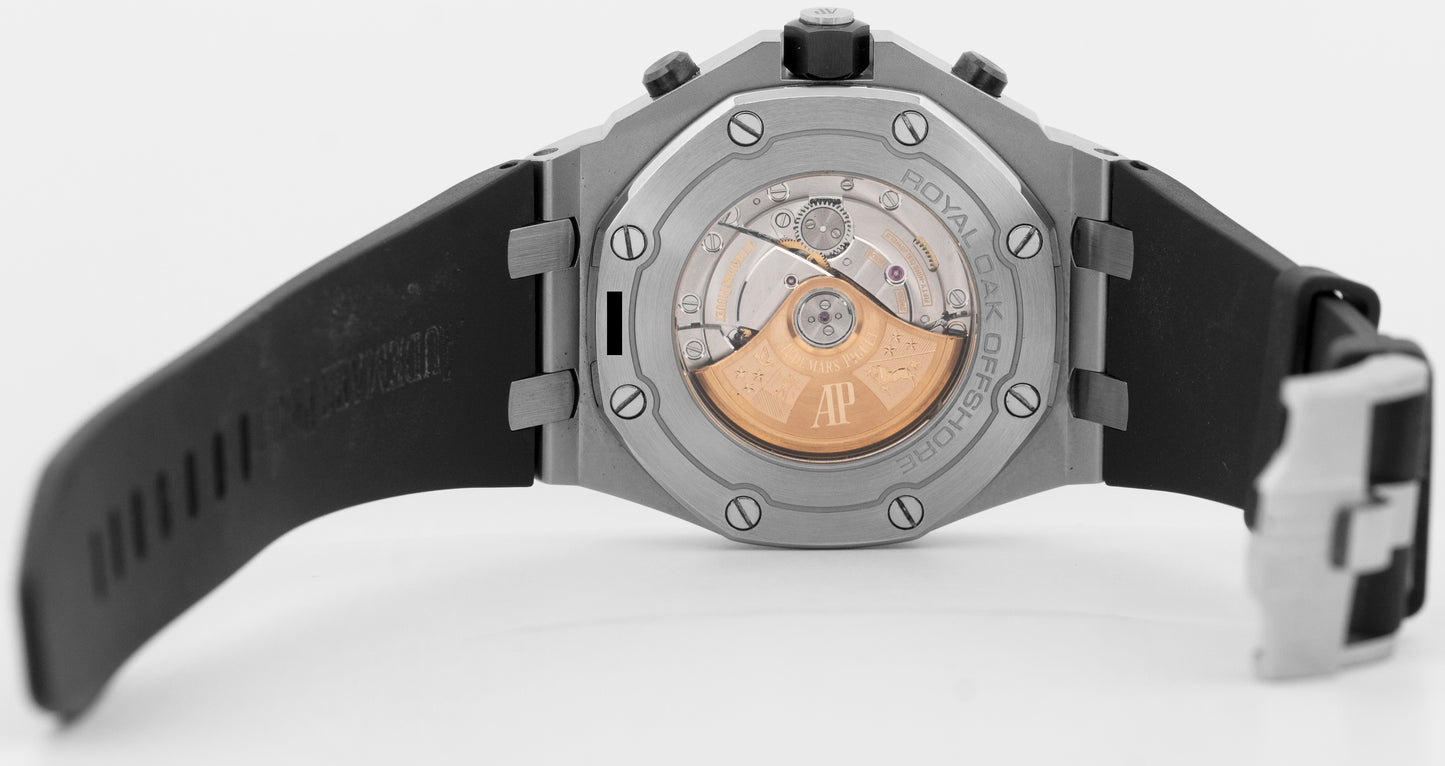 Audemars Piguet Royal Oak Offshore BROWN Blue Steel Rubber 42mm 26470ST Watch