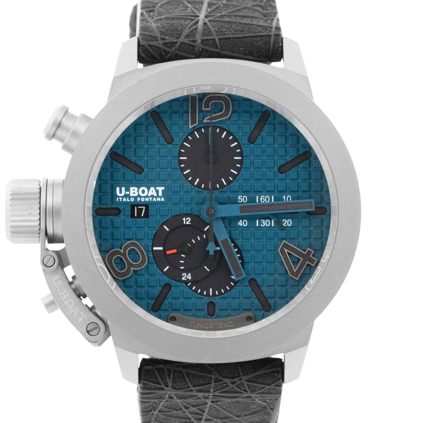 U-Boat Italo Fontana Classico 45 Titanium Tungsten Blue Chronograph 3003 BOX