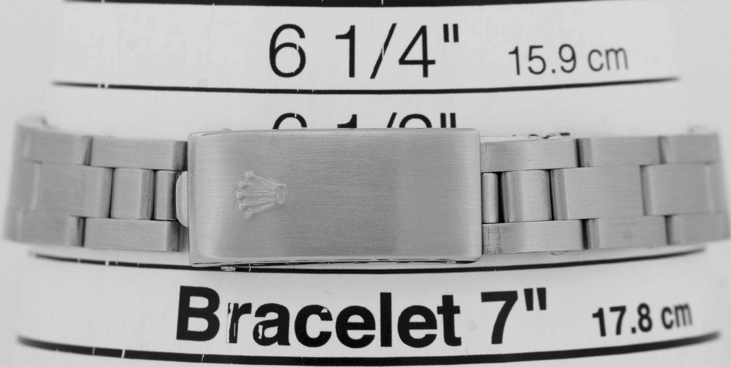 Ladies Rolex Date 26mm White Stainless Steel Oyster Roman Automatic Watch 69160
