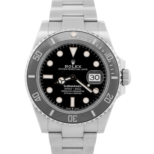 2024 PAPERS Rolex Submariner Date 41 BLACK Ceramic Stainless 41mm 126610 LN BOX