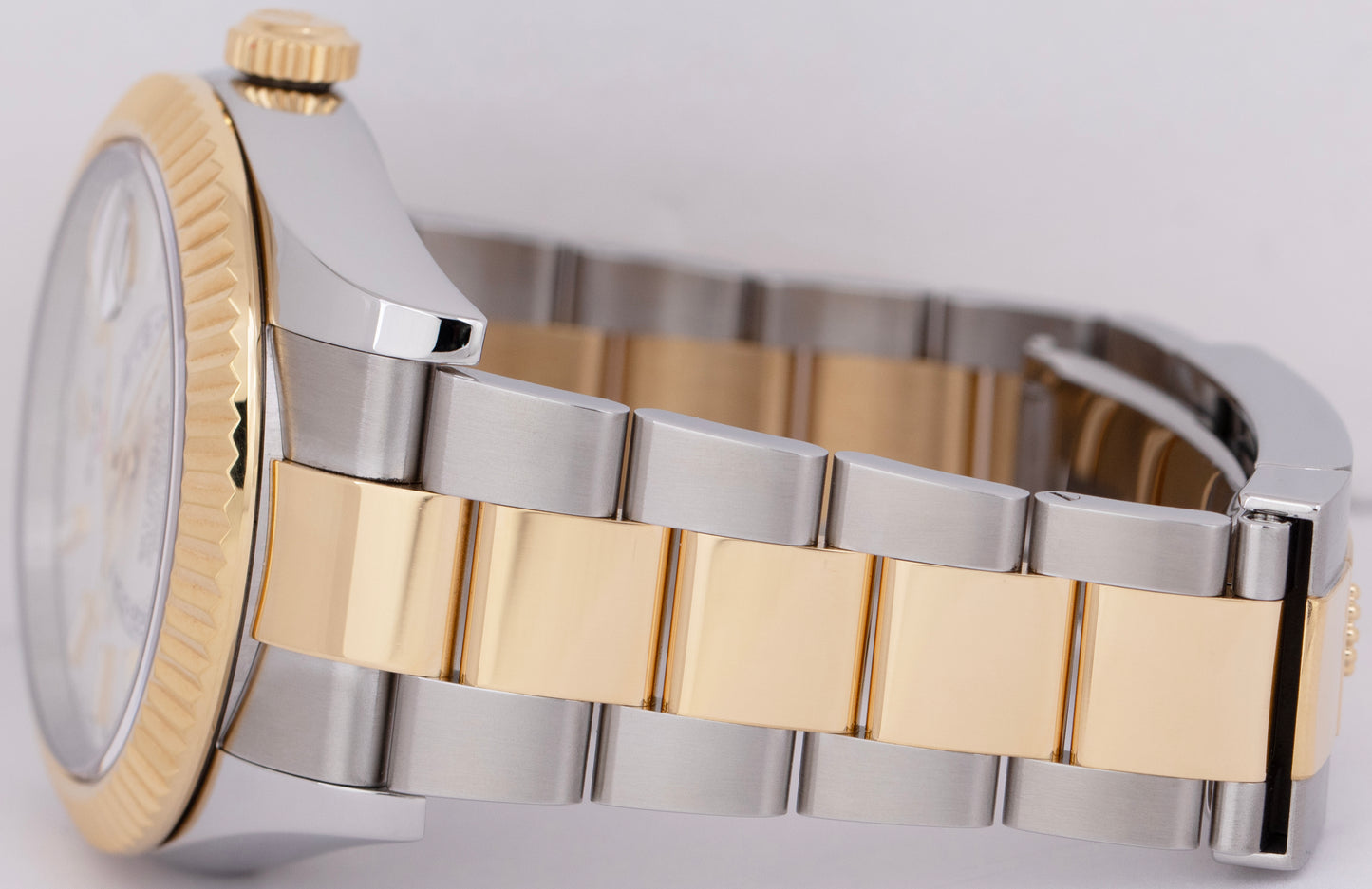 MINT PAPERS Rolex Sky-Dweller White Two-Tone 18K Gold 42mm Oyster 326933 BOX