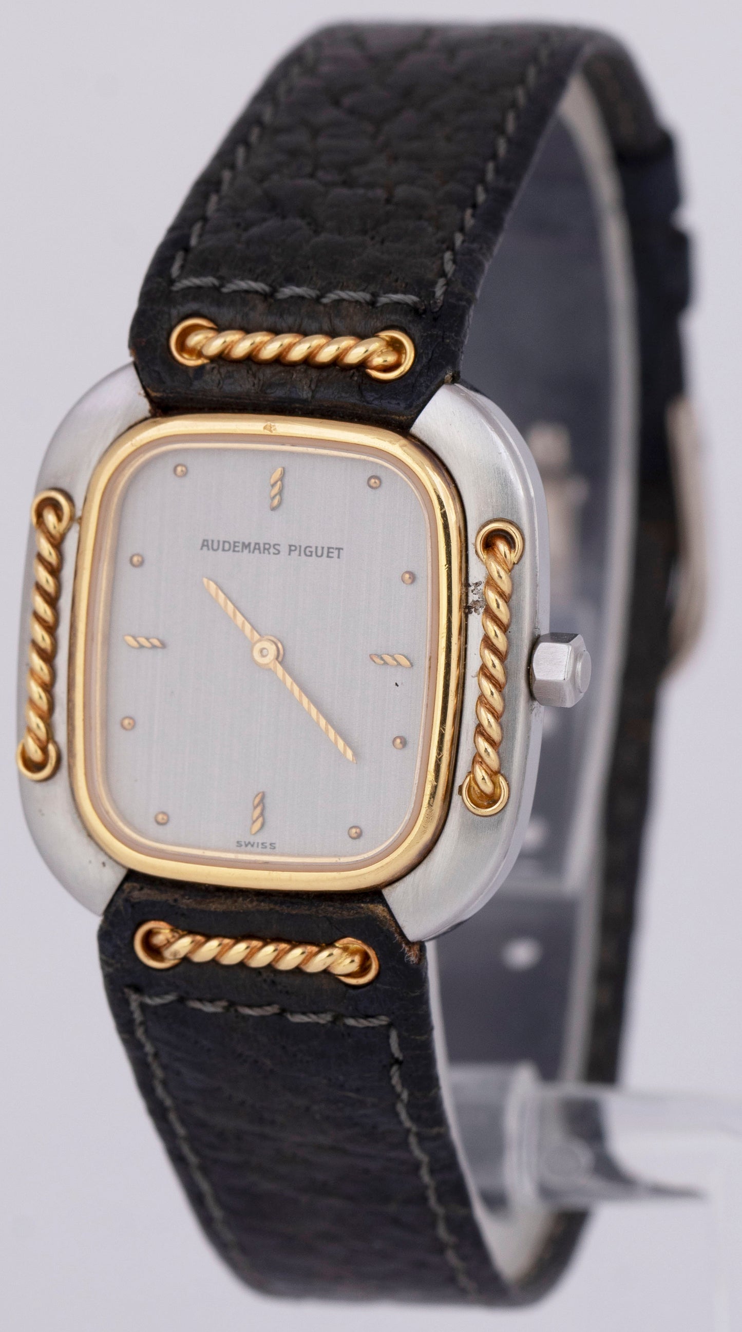 Audemars Piguet Lady Rope Quartz Two-Tone Gold Slate Swiss Watch SA6051 BOX