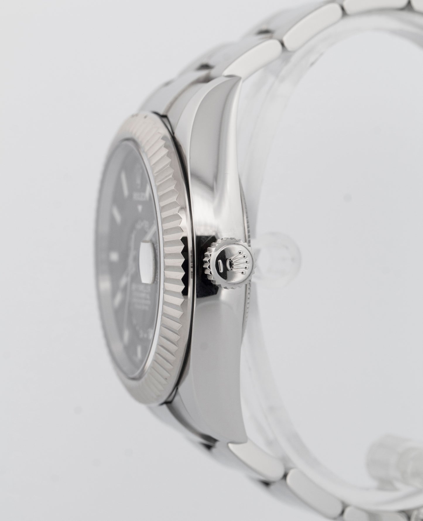 PAPERS Rolex Sky-Dweller 326934 Black 42mm OYSTER Steel 18K Gold Watch BOX