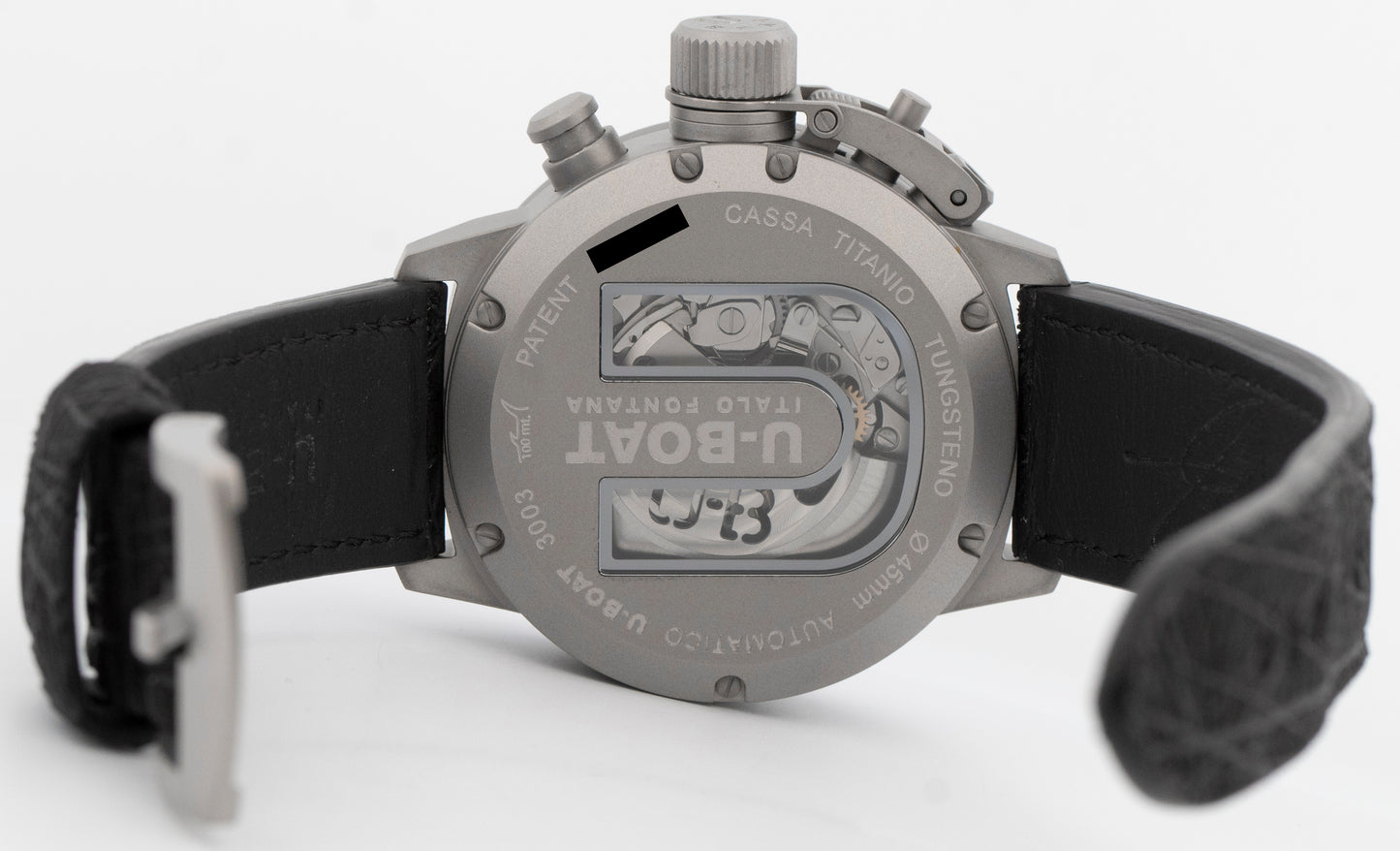 U-Boat Italo Fontana Classico 45 Titanium Tungsten Blue Chronograph 3003 BOX
