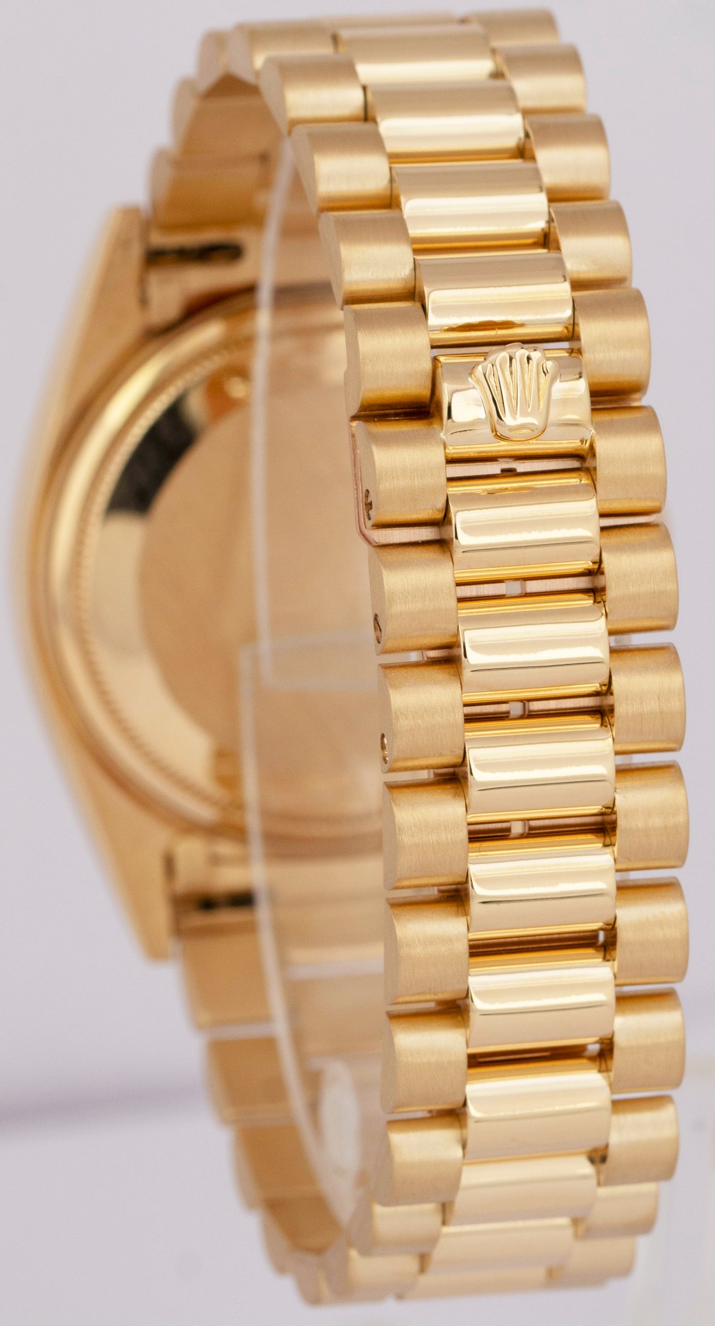 MINT Rolex Day-Date President Champagne 36mm Fluted 18K Yellow Gold Watch 18038