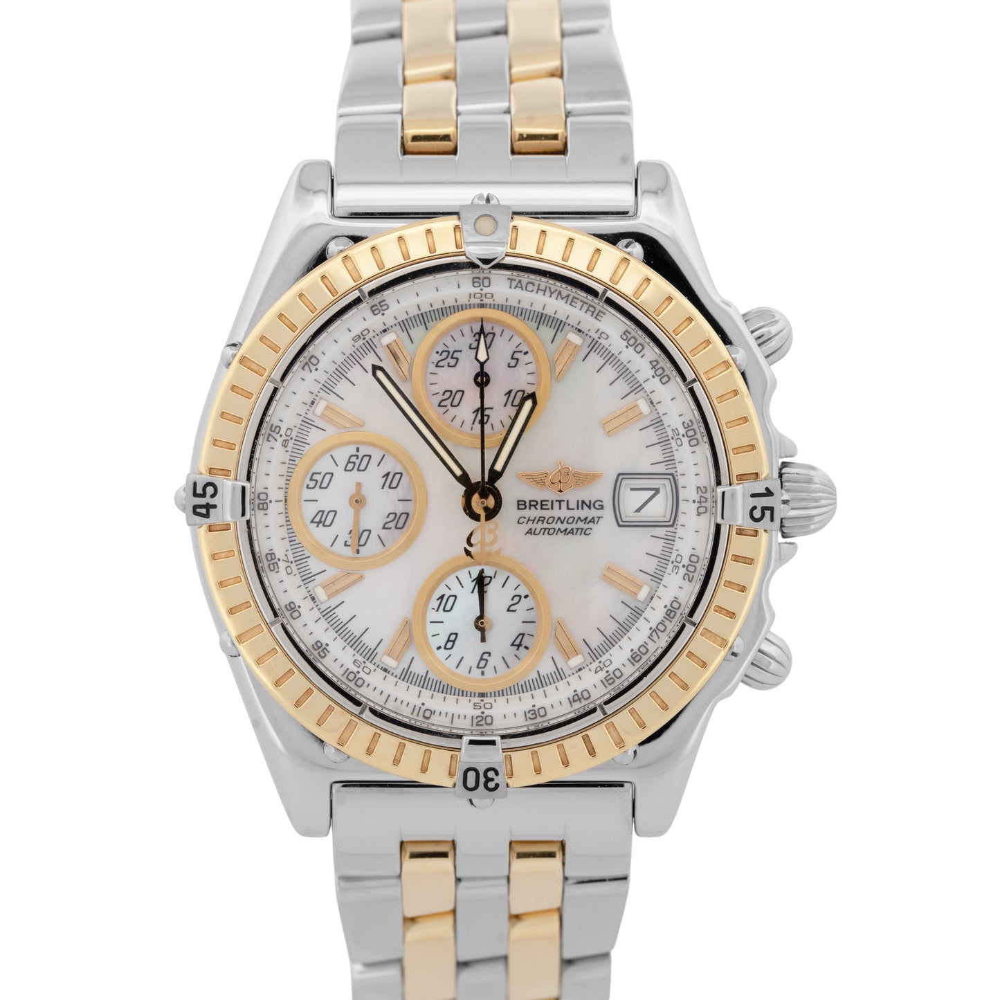 Breitling Chronomat Evolution 40mm Two-Tone Gold Stainless Steel Watch D13350