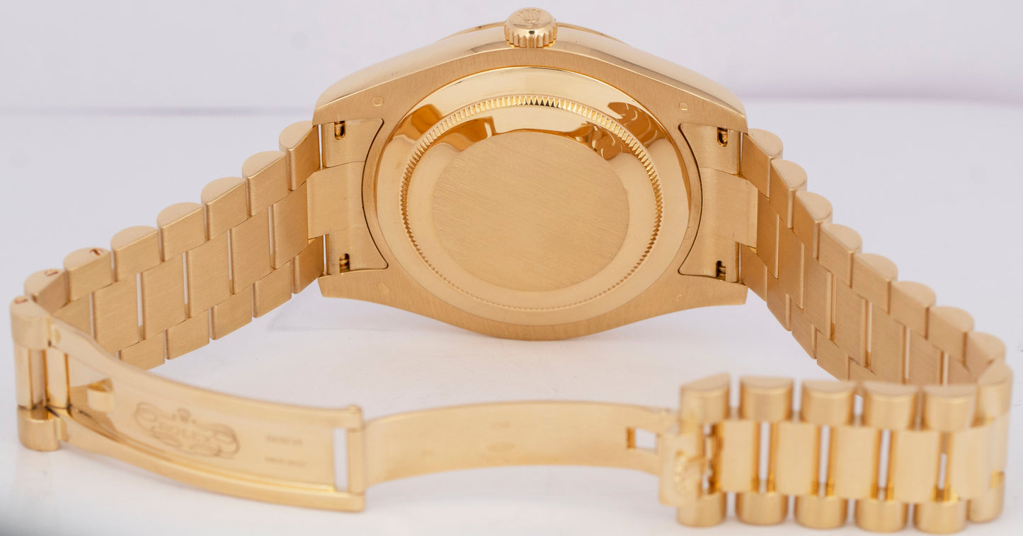 MINT PAPERS Rolex Day-Date II 41mm Champagne 18K Yellow Gold Watch 218238 BOX