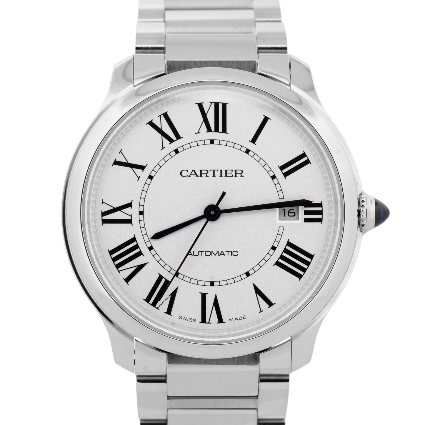 PAPERS Cartier Ronde Must 40mm Stainless Steel Date Watch 4440 / WSRN0035 BOX