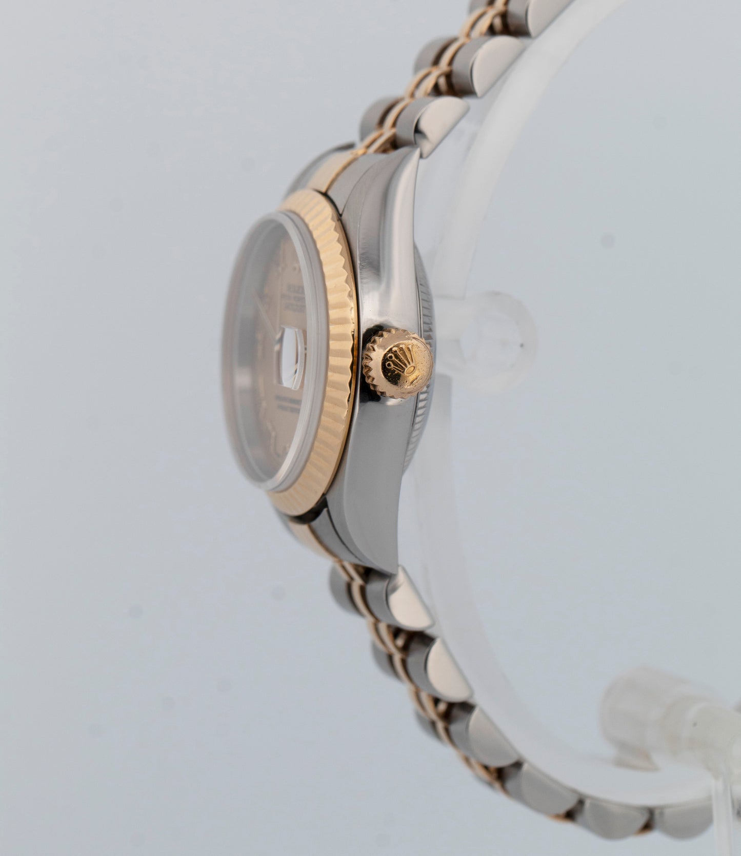 PAPERS Rolex DateJust Champagne 18K Gold Steel 26mm JUBILEE Watch 79173 BOX