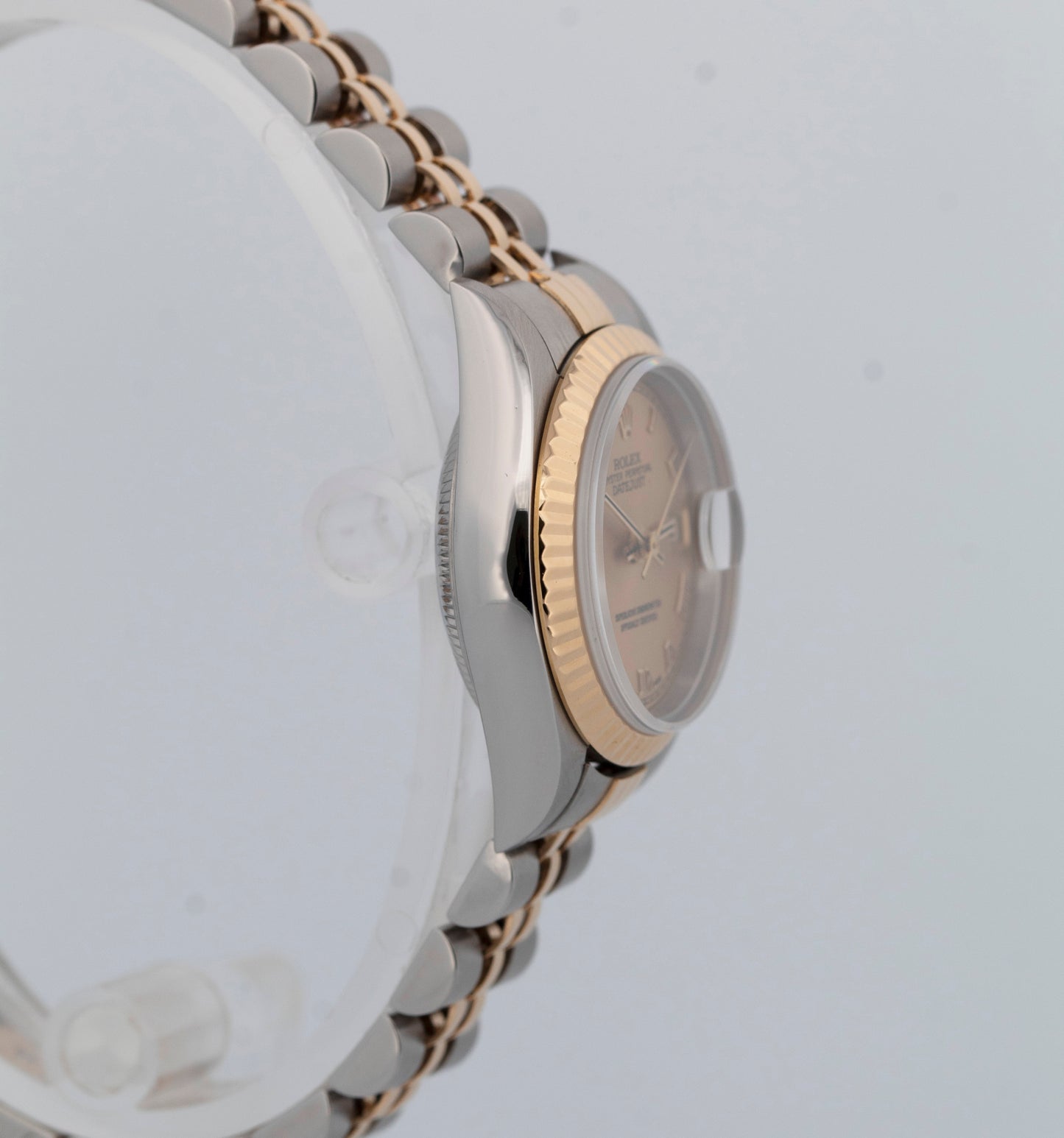 PAPERS Rolex DateJust Champagne 18K Gold Steel 26mm JUBILEE Watch 79173 BOX