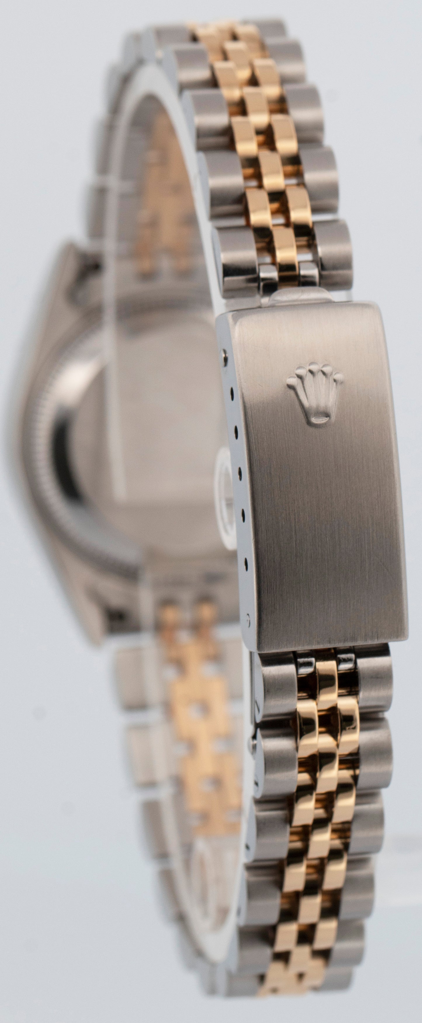 PAPERS Rolex DateJust Champagne 18K Gold Steel 26mm JUBILEE Watch 79173 BOX