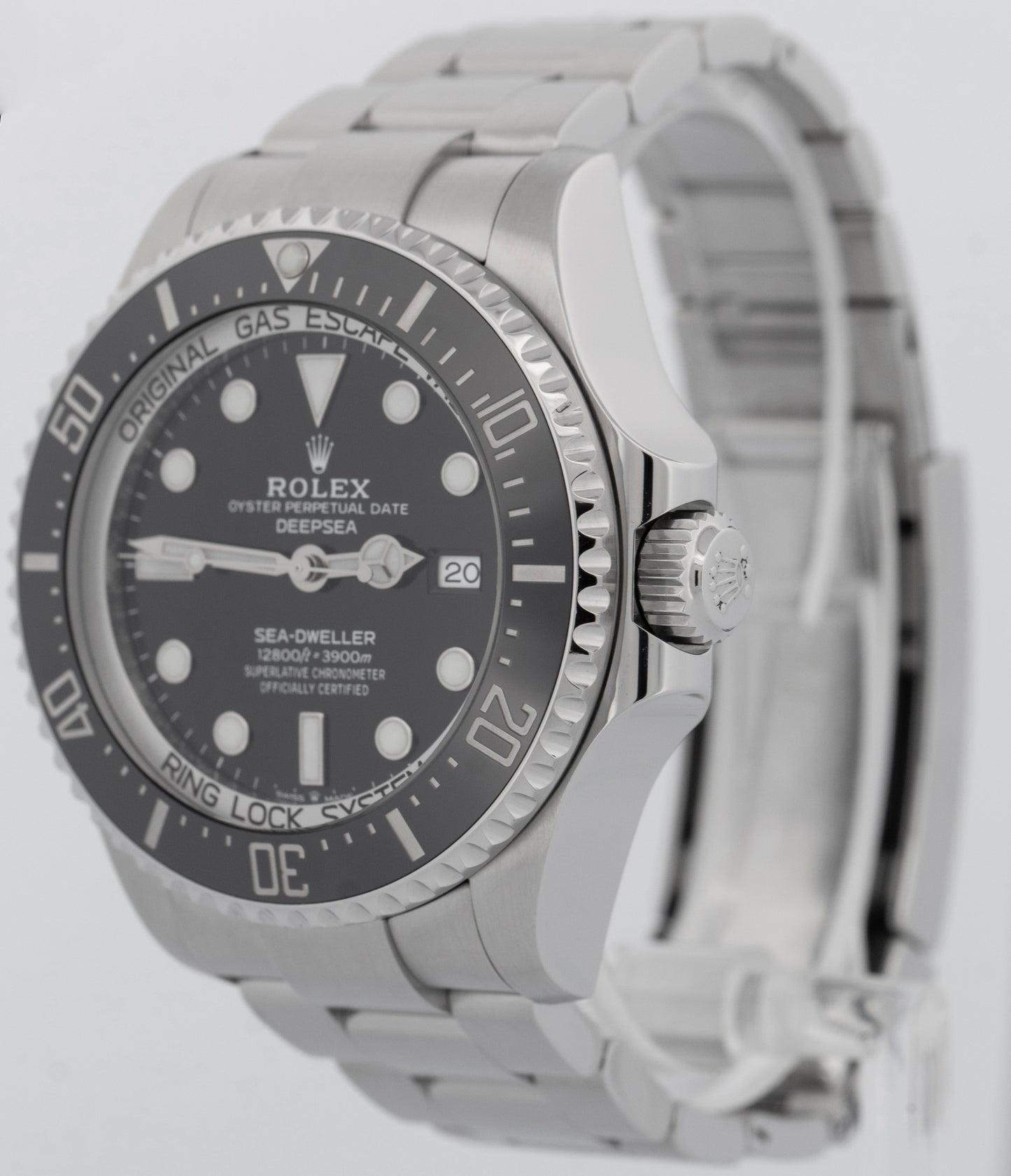 MINT Rolex Sea-Dweller Deepsea 126660 Black Stainless Steel Dive 44mm Watch