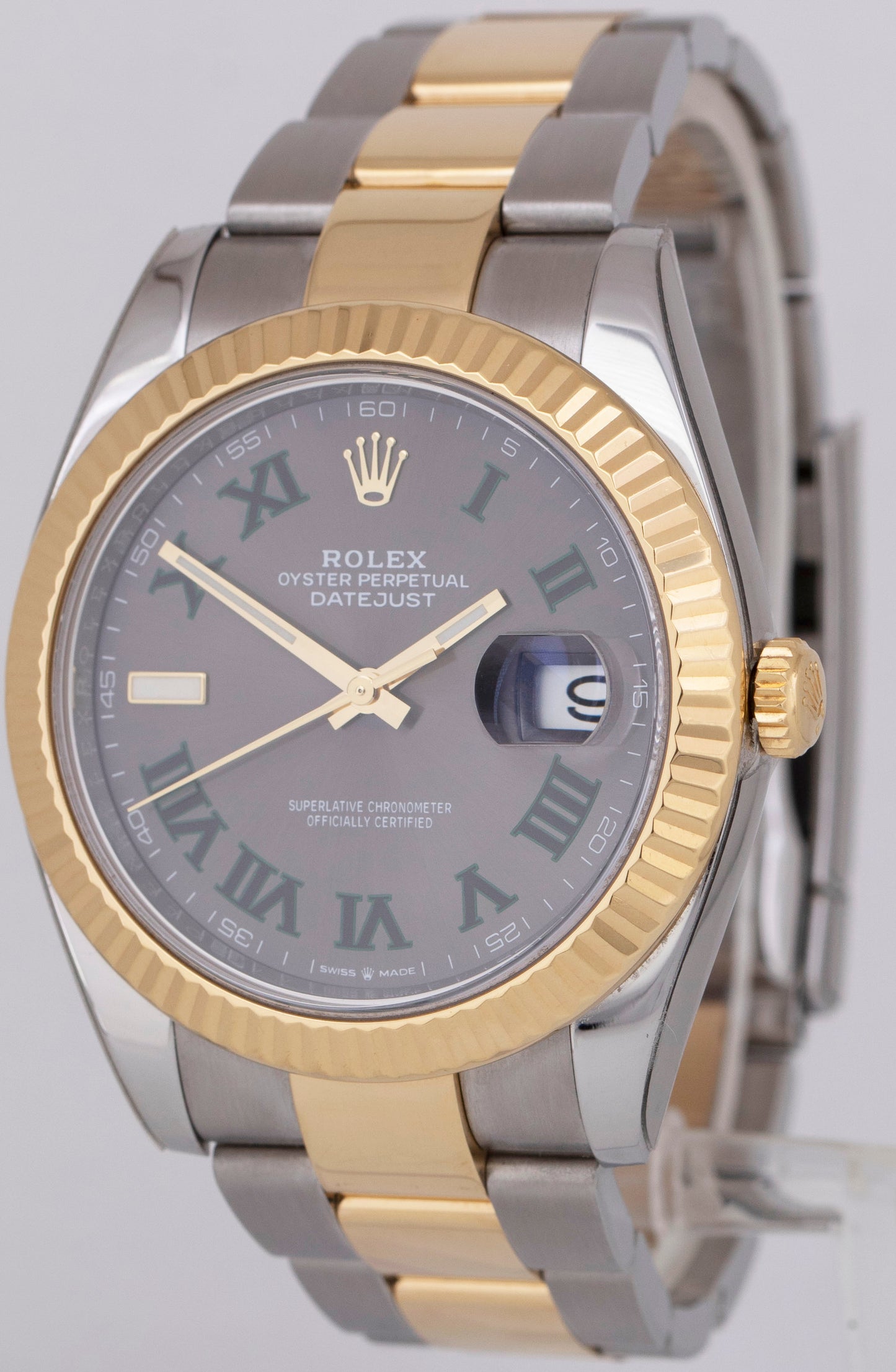 MINT PAPERS Rolex DateJust 41 Wimbledon 18K Gold Two-Tone Oyster 41mm 126333 BOX