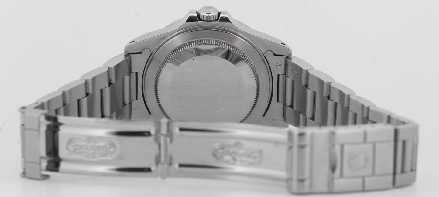 PAPERS UNPOLISHED Rolex Explorer II 40mm BLACK Steel GMT Watch 16570 BOX