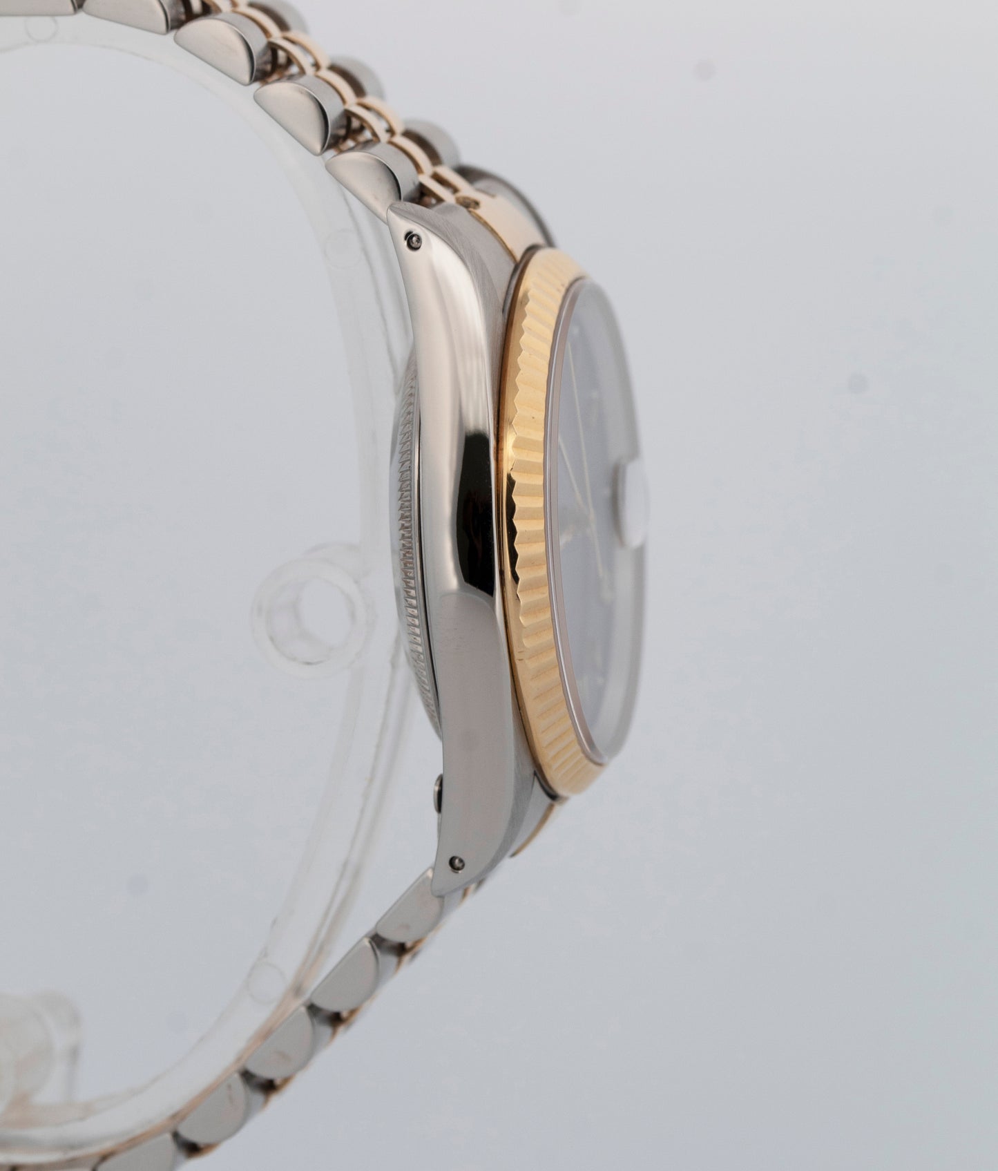 Rolex DateJust 36mm BLUE 18K Yellow Gold Stainless Steel JUBILEE Watch 16233