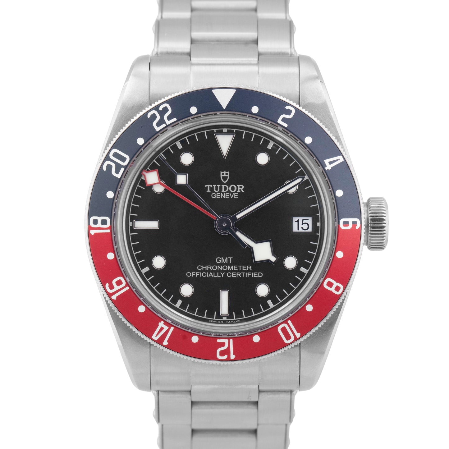 PAPERS Tudor Black Bay 41 GMT 41mm PEPSI Red Blue Stainless Steel 79830 RB BOX