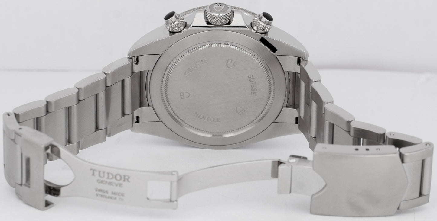 Tudor Heritage Chronograph Grey Orange Stainless Steel 42mm Date 70330 N Watch