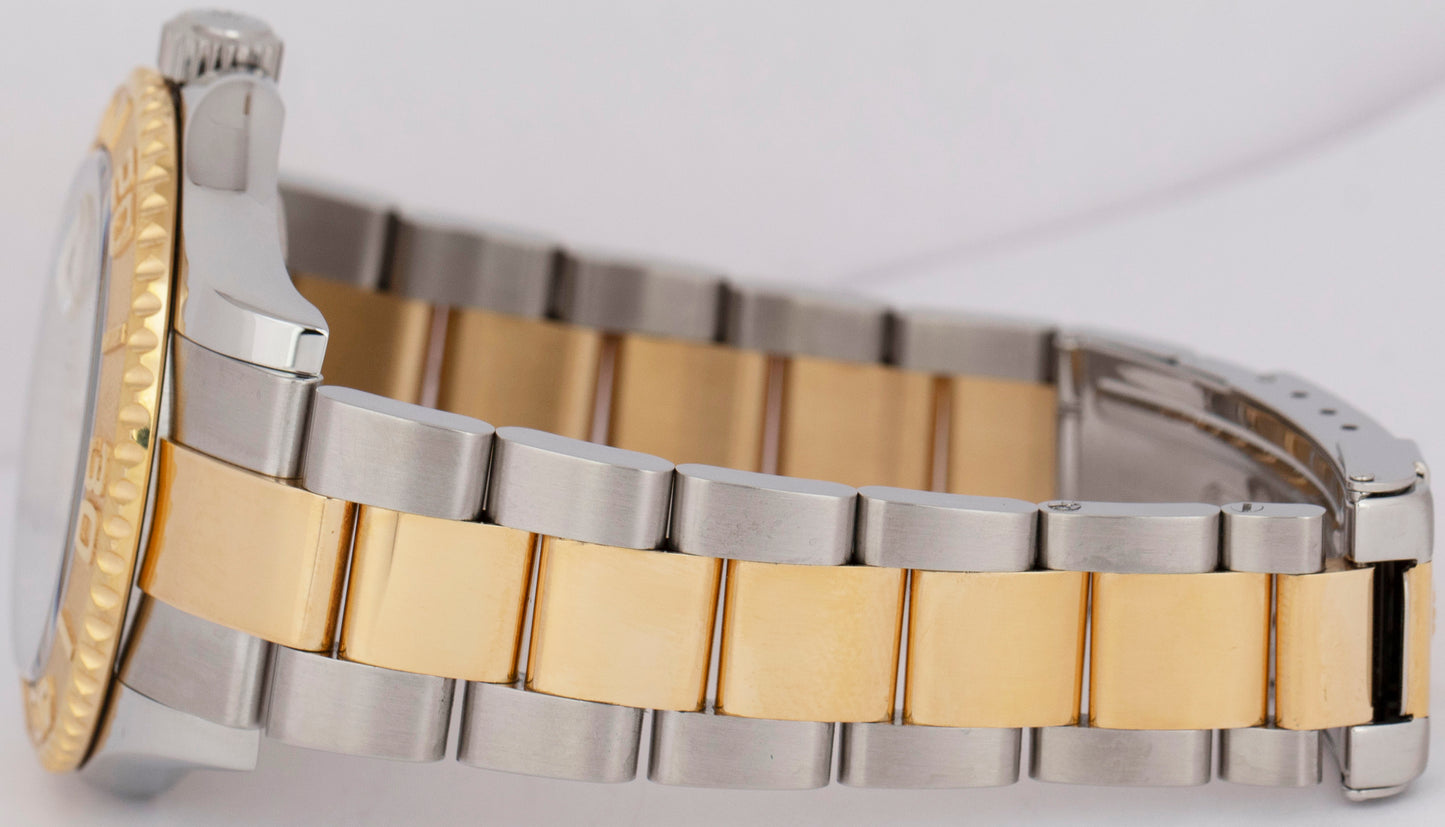 PAPERS Rolex Yacht-Master 40mm WHITE REHAUT Two-Tone 18K Yellow Gold 16623 BOX
