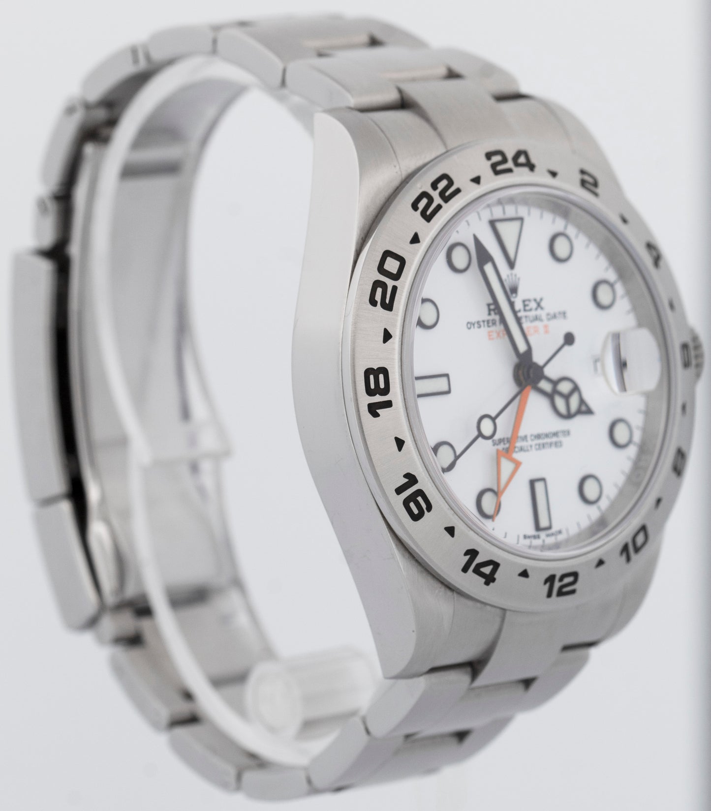 MINT PAPERS Rolex Explorer II 42mm 216570 Polar White Orange GMT Date Watch BOX