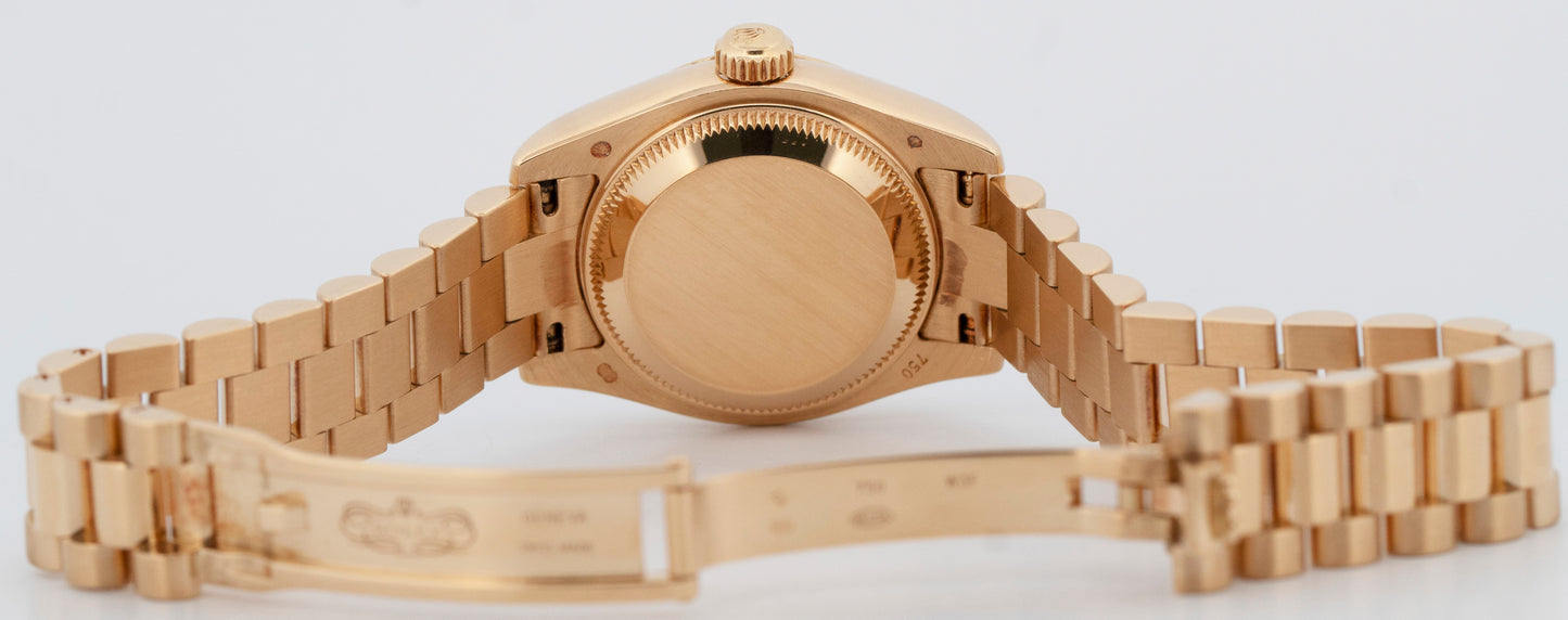 PAPERS Rolex DateJust President DIAMOND 26mm Champagne 18K Gold 179178 BOX