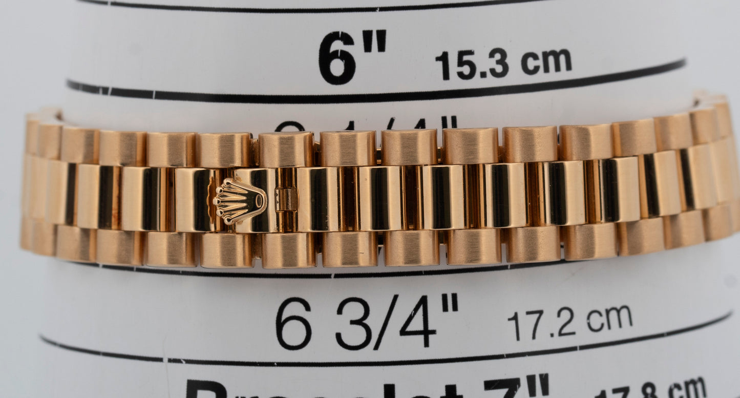 PAPERS Rolex DateJust President DIAMOND 26mm Champagne 18K Gold 179178 BOX